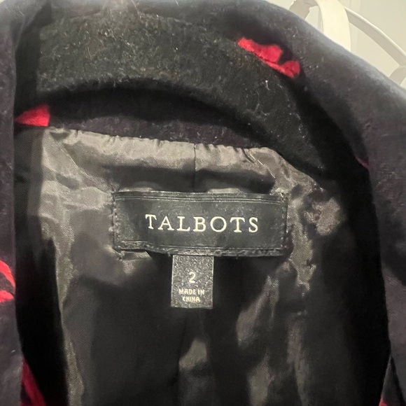 Talbots Black and Red Floral Blazer - Picture 2 of 3